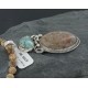 Handmade Certified Authentic Navajo .925 Sterling Silver Natural Jasper and Turquoise Native American Necklace 370919723688