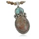 Handmade Certified Authentic Navajo .925 Sterling Silver Natural Jasper and Turquoise Native American Necklace 370919723688