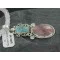 Authentic Navajo Native American Turquoise and Pink Jasper Sterling Silver Necklace Authentic Navajo Native American Turquoise and Pink Jasper Sterling Silver Necklace