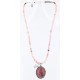 Handmade Certified Authentic Navajo .925 Sterling Silver Natural Jasper and Turquoise Native American Necklace 390773043134