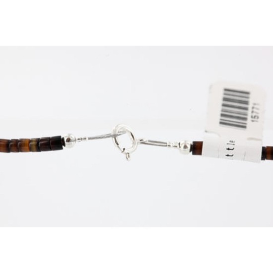 Handmade Certified Authentic Navajo .925 Sterling Silver Natural Jasper and Turquoise Native American Necklace 390773043134