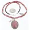 Authentic Navajo Native American Pink Jasper and Turquoise Sterling Silver Necklace Authentic Navajo Native American Pink Jasper and Turquoise Sterling Silver Necklace