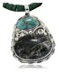 Handmade Certified Authentic Navajo .925 Sterling Silver Natural Jasper and Turquoise Native American Necklace & Pendant 370957783164