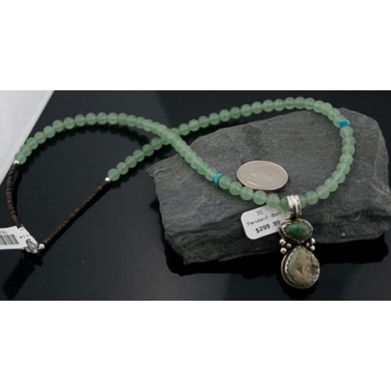Handmade Certified Authentic Navajo .925 Sterling Silver Natural KINGS and Stormy Turquoise Native American Necklace 390627760820