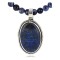 Handmade Certified Authentic Navajo .925 Sterling Silver Natural LAPIS and Turquoise Native American Necklace 371021002012