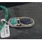 Authentic Navajo Native American Turquoise, Lapis and Onyx Sterling Silver Necklace Authentic Navajo Native American Turquoise, Lapis and Onyx Sterling Silver Necklace