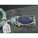 Handmade Certified Authentic Navajo .925 Sterling Silver Natural Lapis and Turquoise Native American Necklace 390677878198