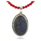 Handmade Certified Authentic Navajo .925 Sterling Silver Natural LAPIS and Turquoise Native American Necklace 390792513005