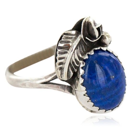 Handmade Certified Authentic Navajo .925 Sterling Silver Natural Lapis Lazuli Native American Ring 26212-1 Handmade Certified Authentic Navajo .925 Sterling Silver Natural Lapis Lazuli Native American Ring 26212-1