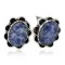 Handmade Navajo .925 Sterling Silver Natural Lapis Native American Cuff Links 19126