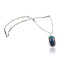 Handmade Certified Authentic Navajo .925 Sterling Silver Natural Lapis, Turquoise and White Howlite Native American Necklace & Pendant 390688899331