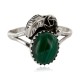 Handmade Certified Authentic Navajo .925 Sterling Silver Natural Malachite Native American Ring Size 6 26203-31