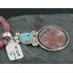Handmade Certified Authentic Navajo .925 Sterling Silver Natural Pink Jasper and Turquoise Native American Necklace & Pendant 370918957954 Handmade Certified Authentic Navajo .925 Sterling Silver Natural Pink Jasper and Turquoise Native American Necklace & Pendant 370918957954