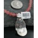 Handmade Certified Authentic Navajo .925 Sterling Silver Natural Pink Quartz & Turquoise Native American Necklace & Leaf Pendant 390670606590
