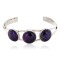 Handmade Certified Authentic Navajo .925 Sterling Silver Natural Purple Quartz Native American Bracelet 12823