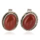 Handmade Certified Authentic Navajo .925 Sterling Silver Natural Red Jasper Native American Cuff Links 19128-1