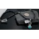 Handmade Certified Authentic Navajo .925 Sterling Silver Natural Snowflake Turquoise Native American Necklace 390612828672