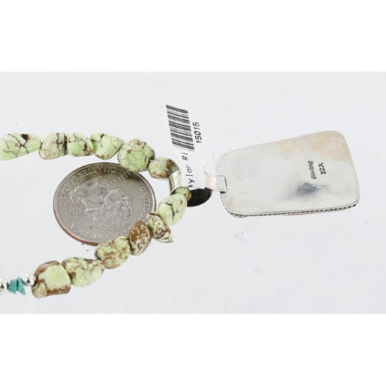 Handmade Certified Authentic Navajo .925 Sterling Silver Natural Spiny Oyster and KINGS Turquoise Native American Necklace 371058163139