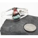 Handmade Certified Authentic Navajo .925 Sterling Silver Natural Spiny Oyster and Turquoise Native American Bracelet 390717635517