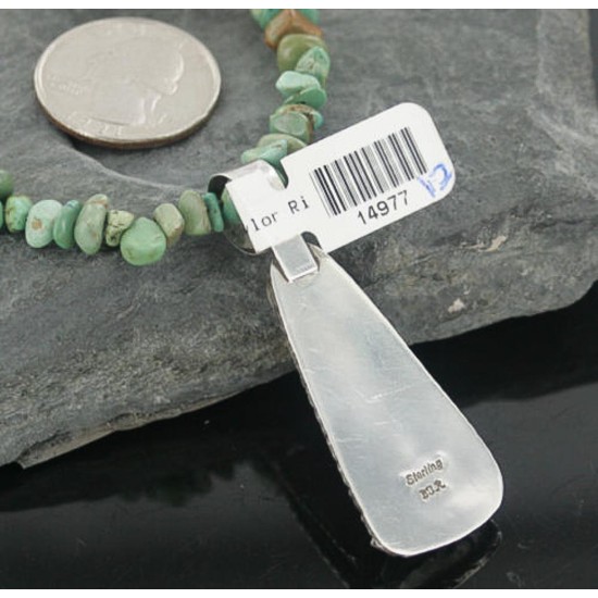Handmade Certified Authentic Navajo .925 Sterling Silver Natural Spiny Oyster and Turquoise Native American Necklace 370877666821