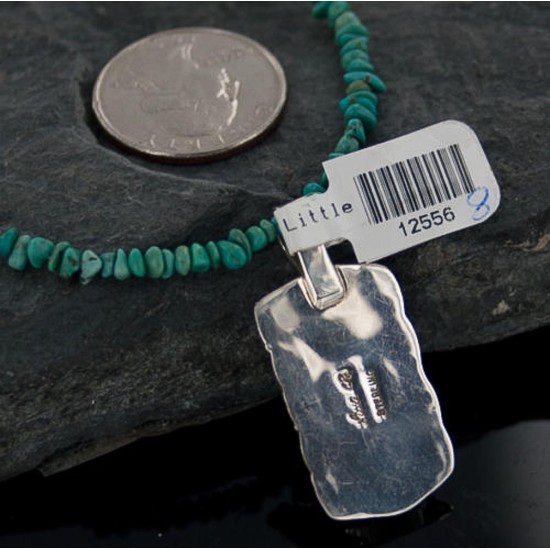 Handmade Certified Authentic Navajo .925 Sterling Silver Natural Spiny Oyster and Turquoise Native American Necklace 370888410381
