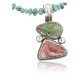 Handmade Certified Authentic Navajo .925 Sterling Silver Natural Spiny Oyster and Turquoise Native American Necklace 370897598927