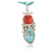 Handmade Certified Authentic Navajo .925 Sterling Silver Natural Spiny Oyster and Turquoise Native American Necklace 370910321552