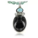 Handmade Navajo .925 Sterling Silver Natural Spiny Oyster and Turquoise Native American Necklace 370914752854