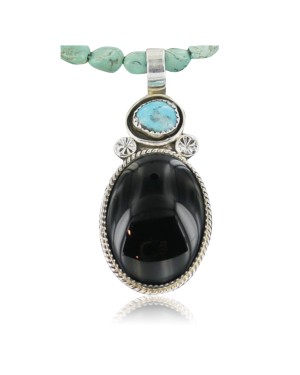 Handmade Certified Authentic Navajo .925 Sterling Silver Natural Spiny Oyster and Turquoise Native American Necklace 370914752854