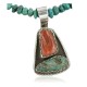 Handmade Certified Authentic Navajo .925 Sterling Silver Natural Spiny Oyster and Turquoise Native American Necklace 370922699027