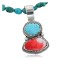 Handmade Certified Authentic Navajo .925 Sterling Silver Natural Spiny Oyster and Turquoise Native American Necklace 370923019462