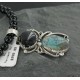 Handmade Certified Authentic Navajo .925 Sterling Silver Natural Spiny Oyster and Turquoise Native American Necklace 370926327251