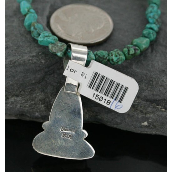 Handmade Certified Authentic Navajo .925 Sterling Silver Natural Spiny Oyster and Turquoise Native American Necklace 370962468930