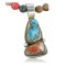 Handmade Certified Authentic Navajo .925 Sterling Silver Natural Spiny Oyster and Turquoise Native American Necklace 370964905618