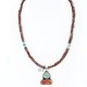 Handmade Certified Authentic Navajo .925 Sterling Silver Natural Spiny Oyster and Turquoise Native American Necklace 370994326643