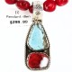 Handmade Certified Authentic Navajo .925 Sterling Silver Natural Spiny Oyster and Turquoise Native American Necklace 370998487541