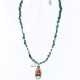Handmade Certified Authentic Navajo .925 Sterling Silver Natural Spiny Oyster and Turquoise Native American Necklace 370998544885