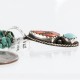 Handmade Certified Authentic Navajo .925 Sterling Silver Natural Spiny Oyster and Turquoise Native American Necklace 370998544885
