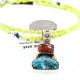 Handmade Certified Authentic Navajo .925 Sterling Silver Natural Spiny Oyster and Turquoise Native American Necklace 370998985944