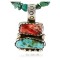 Handmade Certified Authentic Navajo .925 Sterling Silver Natural Spiny Oyster and Turquoise Native American Necklace 371002848987