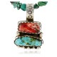 Handmade Certified Authentic Navajo .925 Sterling Silver Natural Spiny Oyster and Turquoise Native American Necklace 371002848987