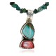 Handmade Certified Authentic Navajo .925 Sterling Silver Natural Spiny Oyster and Turquoise Native American Necklace 371003577441