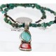 Handmade Certified Authentic Navajo .925 Sterling Silver Natural Spiny Oyster and Turquoise Native American Necklace 371003577441