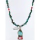 Handmade Certified Authentic Navajo .925 Sterling Silver Natural Spiny Oyster and Turquoise Native American Necklace 371003577441