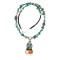 Handmade Certified Authentic Navajo .925 Sterling Silver Natural Spiny Oyster and Turquoise Native American Necklace 371017460857