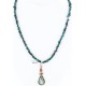Handmade Certified Authentic Navajo .925 Sterling Silver Natural Spiny Oyster and Turquoise Native American Necklace 371030711645