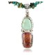 Handmade Certified Authentic Navajo .925 Sterling Silver Natural Spiny Oyster and Turquoise Native American Necklace 371047480293