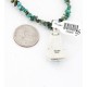 Handmade Certified Authentic Navajo .925 Sterling Silver Natural Spiny Oyster and Turquoise Native American Necklace 371050055446