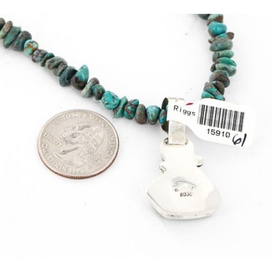 Handmade Certified Authentic Navajo .925 Sterling Silver Natural Spiny Oyster and Turquoise Native American Necklace 371051988643