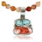 Handmade Certified Authentic Navajo .925 Sterling Silver Natural SPINY Oyster and Turquoise Native American Necklace 371058650881